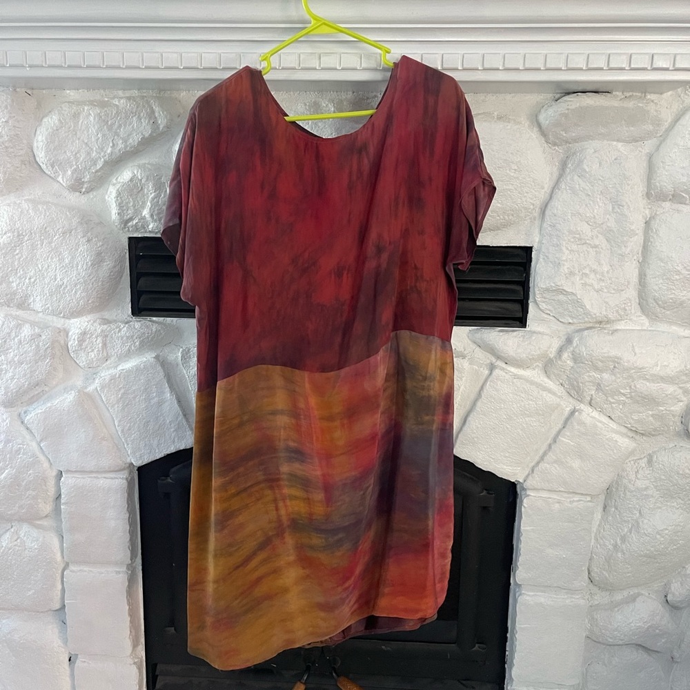 Junim LA washable silk tie dye dress